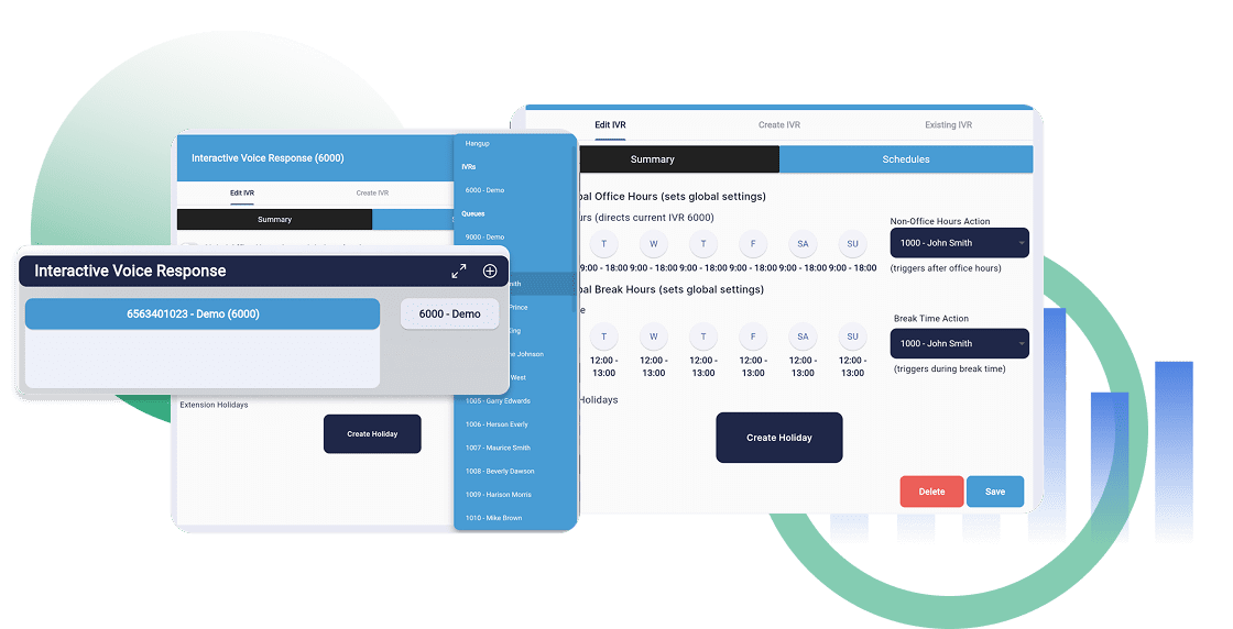 RingQ inbuilt IVR and Digital Receptionist menus ready to create, test, and deploy