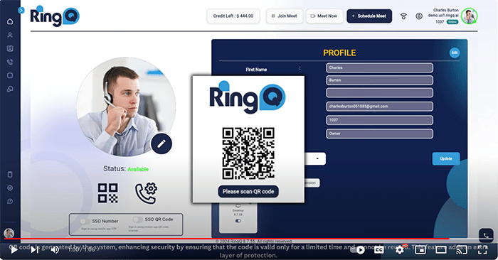 Using the RingQ Smartphone App - Logging in