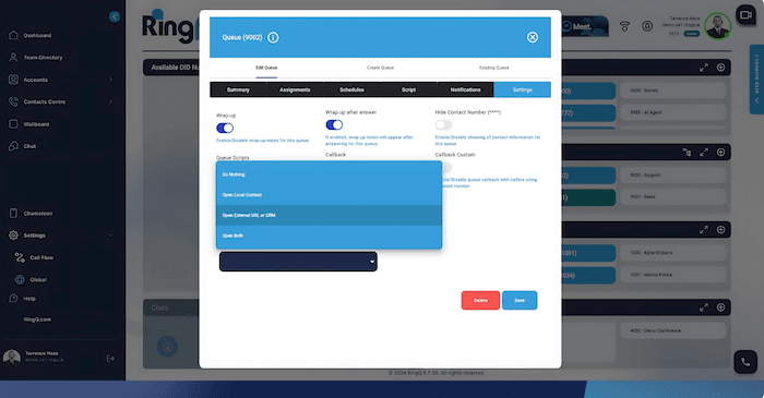 RingQ Route Calls to Autotask from your Queue Settings in RingQ